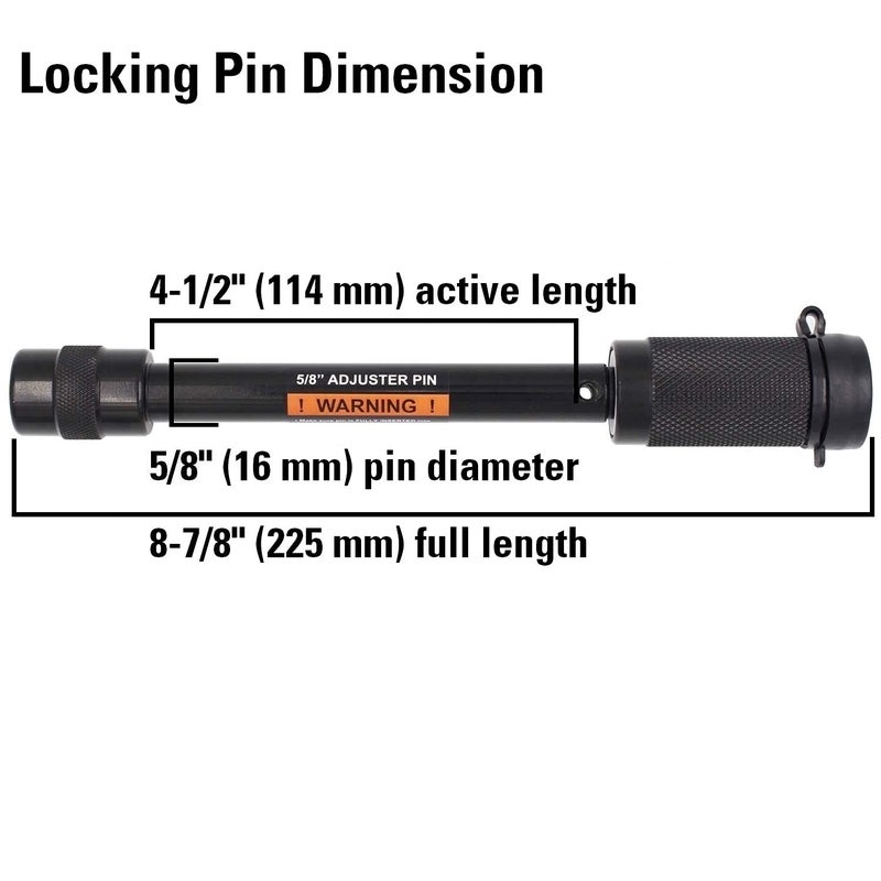 TowWorks 79830 Keyed Alike 5/8"" Trailer Hitch Lock with Extra Long 4-1/2"" Span  Double Safety Tow Hitch Locking Pin for 3"" Receivers and Adjustable Channel Mounts - Image 5
